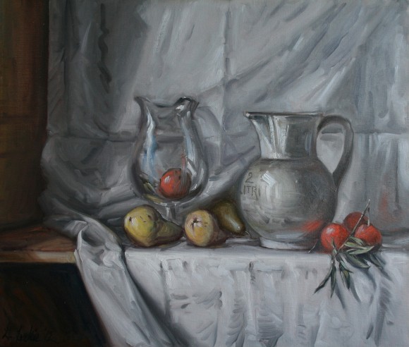 Still Life with Pitcher and Pears